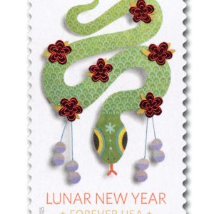 Forever Stamps 2025 Lunar New Year – Year of the Snake, Holiday Celebration, First-Class Postage