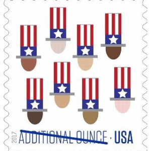 Additional Ounce Stamps 2017 Uncle Sam’s Hat – Patriotic, First-Class Rate