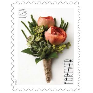 Forever Stamps 2017 Boutonniere – Wedding Invitation, First-Class Postage