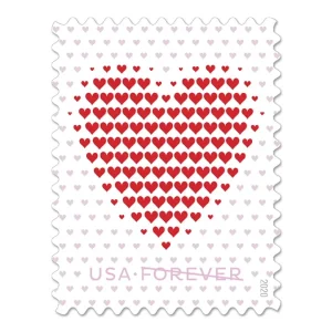 Forever Stamps 2020 Made of Hearts – Love Message, First-Class Postage