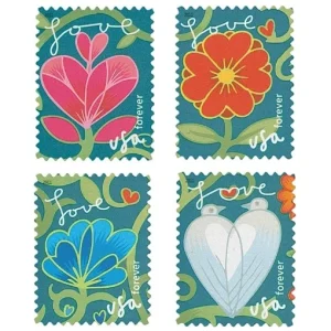 Forever Stamps Garden of Love – Love & Celebration, First-Class Postage