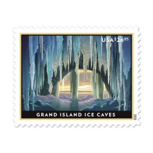 NOT Forever Stamp-Priority Mail Express Stamps 2020 Grand Island Ice Caves – Nature Series, $26.35 Postage