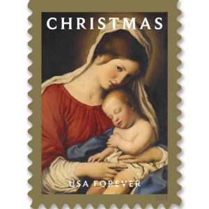 Forever Stamps 2024 Christmas Madonna and Child – Holiday Celebration, First-Class Postage