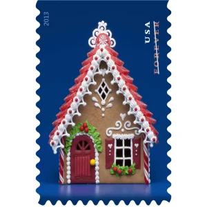Forever Stamps 2013 Gingerbread Houses – Holiday Celebration, First-Class Postage
