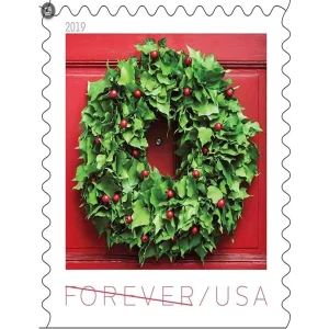 Forever Stamps 2019 Holiday Wreaths – Christmas, First-Class Postage