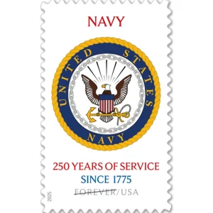 Forever Stamps 2025 Navy – 250 Years of Service, Honor & Service, First-Class Postage