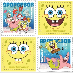 Forever Stamps 2025 SpongeBob SquarePants – Animated TV Series, First-Class Postage
