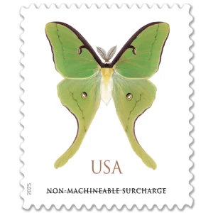 NOT Forever Stamp-Non-Machinable Surcharge Stamps 2025 Luna Moth – Nature Series, First-Class Rate